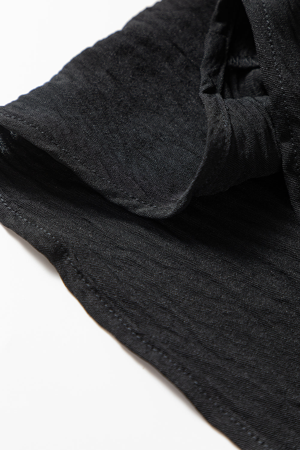 Black Pure Color Patch Pocket Shirt